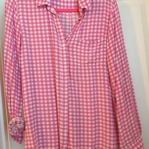 Pink Gingham Blouse
